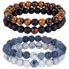 Ensemble de 2 Bracelets en Pierre naturelle
